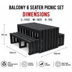 Balcony 6 Seater Picnic Set - Image 8
