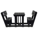 Picnic Table & Bench 2 Seater with Backrest - Image 4