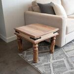 Rustic Side Table Old Oak
