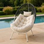 Luxury Outdoor Egg Chair with Cushion