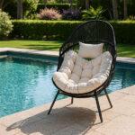 Luxury Outdoor Egg Chair with Cushion - Image 2