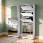 5 Door Mirror Shoe Cabinet - Image 3