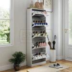 5 Door Mirror Shoe Cabinet - Image 4