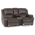 Lyla 2 Seater Recliner & Console - Leather Uppers - Image 3