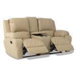 Lyla 2 Seater Recliner & Console - Leather Uppers - Image 5