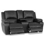 Lyla 2 Seater Recliner & Console - Leather Uppers - Image 2