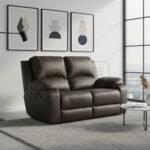 Lyla 2 Seater Recliner - Leather Uppers