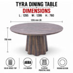 Tyra Round Dining Table - Image 7